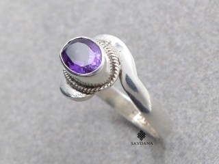Bague Argent Massif Améthyste
