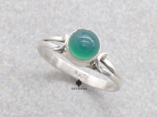 Bague Argent Massif Onyx. Taille 58