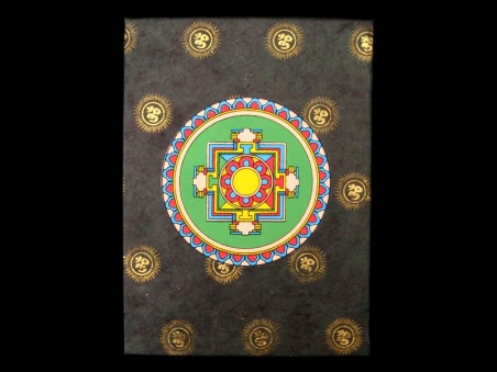 CrA16 Carnet Artisanal Népalais Mandala Om