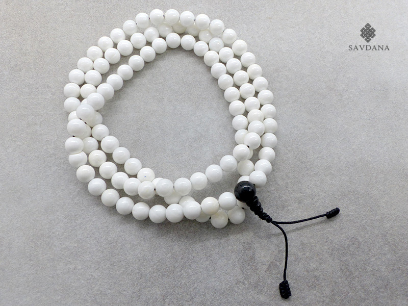 Mala74 Mala de Prières Tibétain Conque