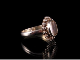 BA190 Bague Argent Massif Améthyste. Taille 61