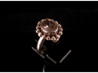 BA190 Bague Argent Massif Améthyste. Taille 61