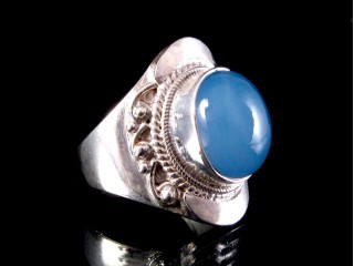 BA133 Bague Argent Massif Quartz. Taille 58