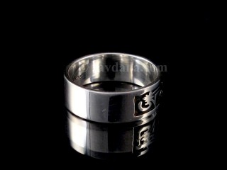 BA287. Bague Tibétaine en Argent Massif Mantra