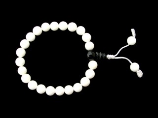 BrMala318 Bracelet Mala de Prières Tibétain Conque Onyx