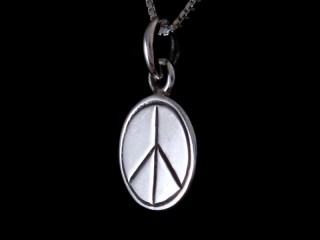 PA442 Petit Pendentif Charme Argent Massif Signe de la Paix