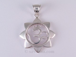 PA470 Pendentif Argent Massif Om