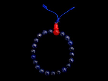 BrMala320 Bracelet Mala de Prières Tibétain Lapis Lazuli
