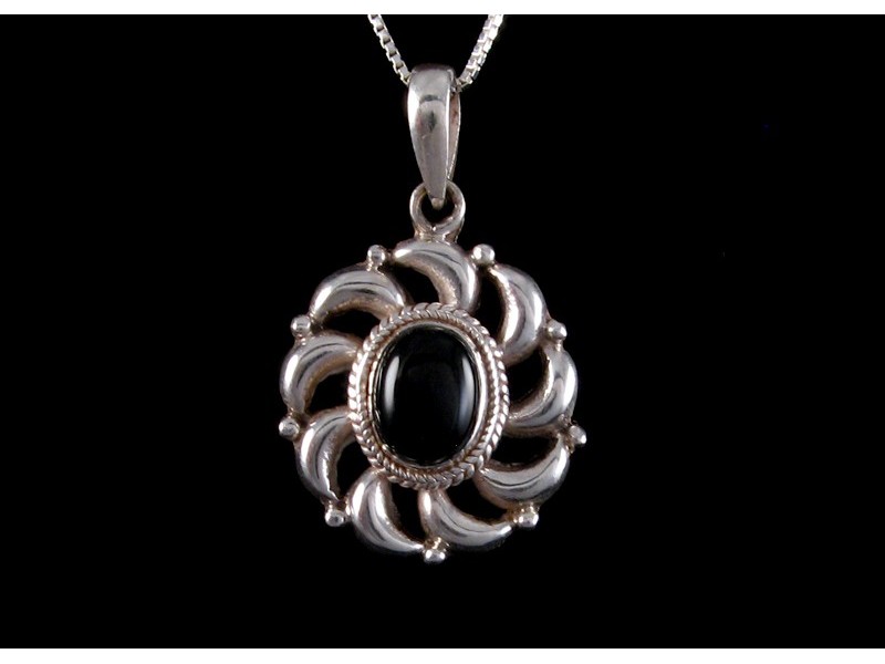 PA273 Pendentif Argent Massif Onyx