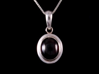 PA474 Pendentif Argent Massif Grenat
