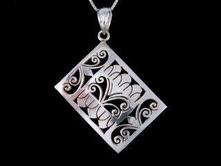 PA288 Pendentif Tibétain Argent Massif