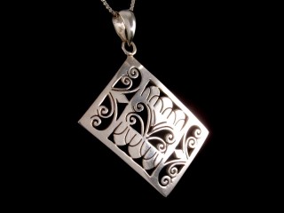 PA288 Pendentif Tibétain Argent Massif