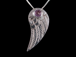 PA292 Pendentif Argent Massif Améthyste