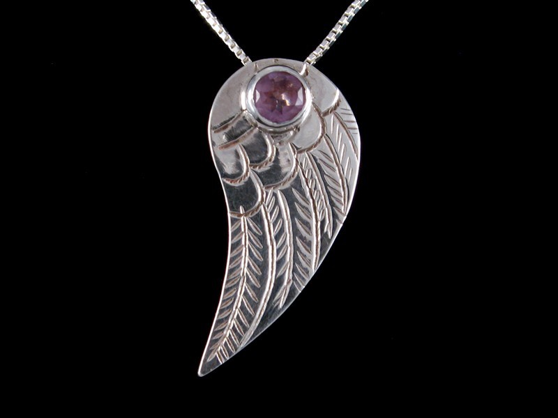 PA292 Pendentif Argent Massif Améthyste