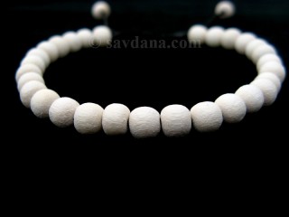 BrMala358 Bracelet Mala de Prières Tibétain Bois. 21 cm