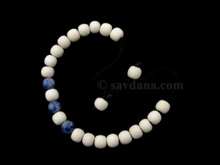 BrMalaEnfant02 Bracelet Mala Bois Sodalite. 14 cm