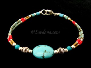 BrD255 Bracelet Tibétain 19 cm