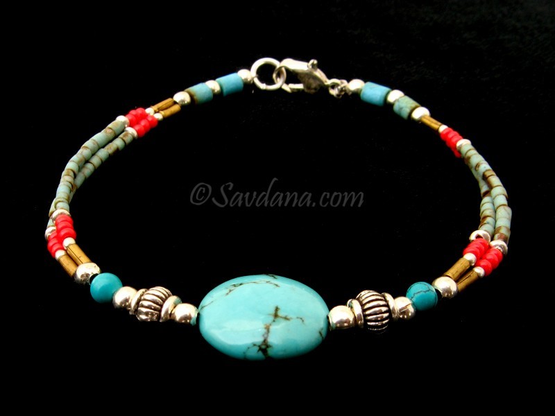 BrD255 Bracelet Tibétain 19 cm