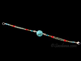 BrD255 Bracelet Tibétain 19 cm