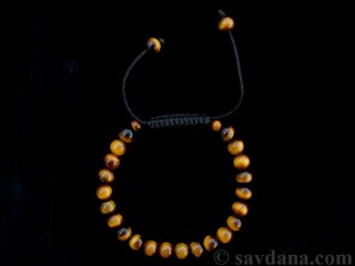 BrMala300 Bracelet Mala de Prières Tibétain Oeil de Tigre