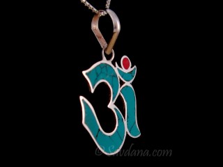PA491 Pendentif Argent Massif Om