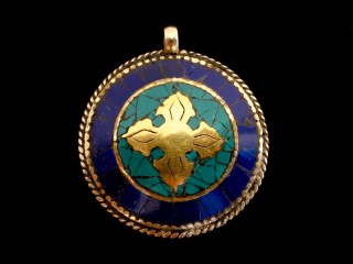 P63 Pendentif Tibétain Om Dorje Vajra