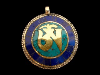 P63 Pendentif Tibétain Om Dorje Vajra