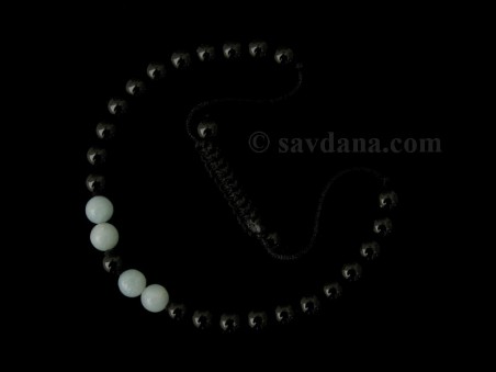 BrMala355 Bracelet Mala Onyx Amazonite
