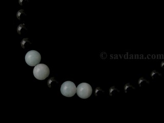 BrMala355 Bracelet Mala Onyx Amazonite