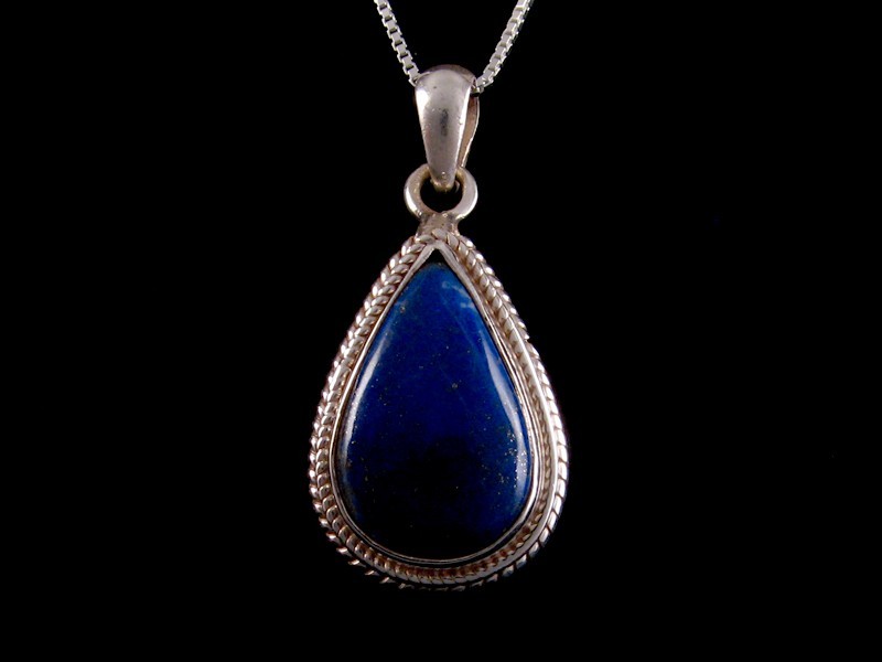 PA334 Pendentif Argent Massif Lapis Lazuli