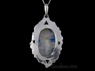 PA519 Pendentif Argent Massif Pierre de Lune