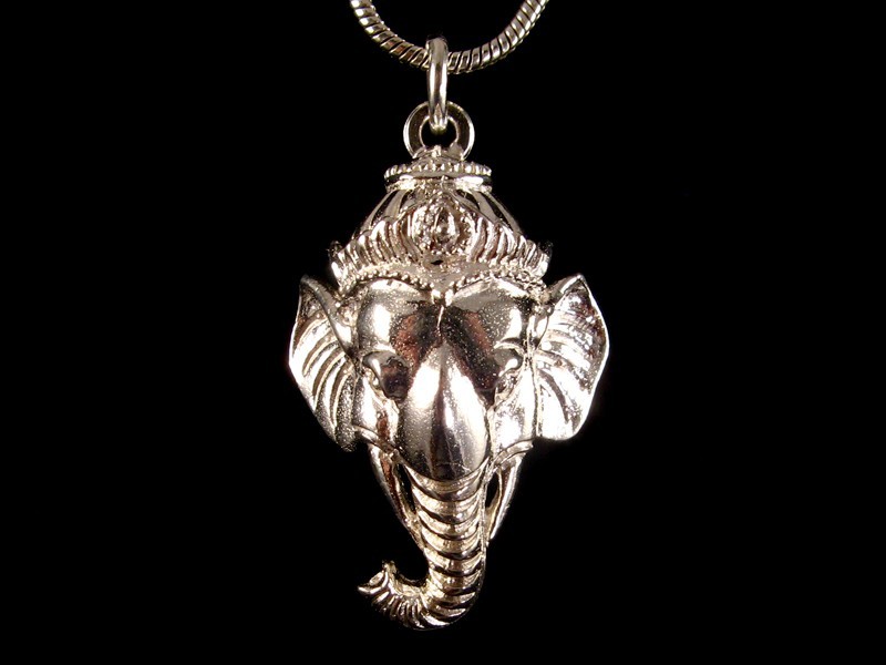 PA325 Pendentif Argent Massif Ganesh