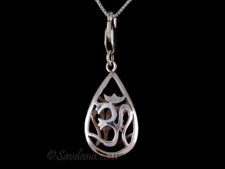 PA532 Pendentif Argent Massif Om