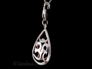 PA532 Pendentif Argent Massif Om
