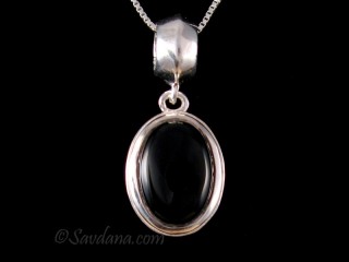 PA534 Pendentif Argent Massif Onyx