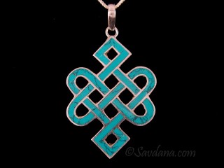 PA544 Pendentif Argent Massif Noeud sans Fin