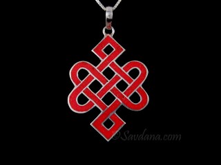 PA546 Pendentif Argent Massif Noeud sans Fin