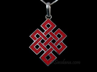 PA550 Pendentif Argent Massif Noeud sans Fin