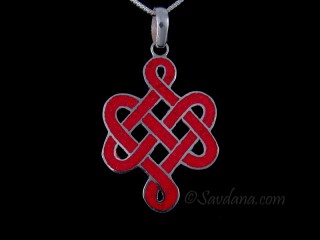 PA551 Pendentif Argent Massif Noeud sans Fin