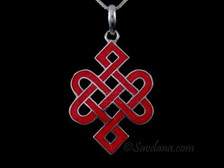 PA552 Pendentif Argent Massif Noeud sans Fin