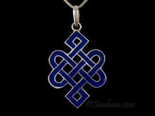 PA554 Pendentif Argent Massif Noeud sans Fin