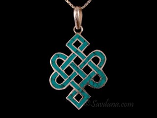 PA555 Pendentif Argent Massif Noeud sans Fin