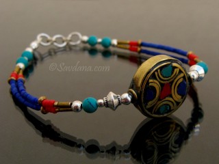 BrD292 Bracelet Tibétain 21 cm