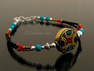 BrD294 Bracelet Tibétain 21 cm