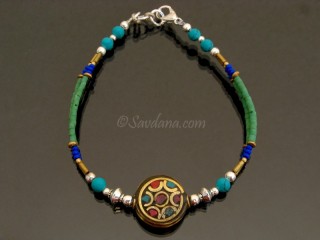 BrD296 Bracelet Tibétain 21 cm