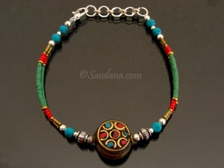 BrD298 Bracelet Tibétain 21 cm