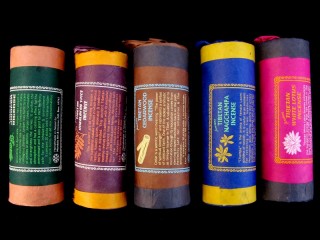 Ens29 Lot de 5 Boites d'Encens Tibétain avec Support