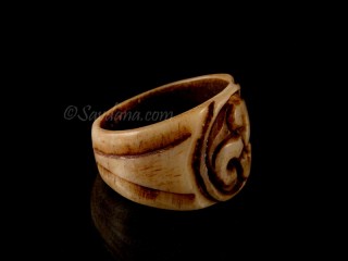 BO24 Bague Tibétaine Os de Buffle