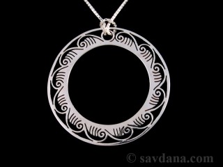 PA367 Pendentif Tibétain Argent Massif