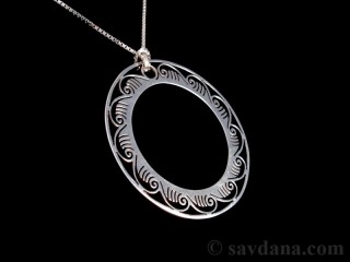 PA367 Pendentif Tibétain Argent Massif